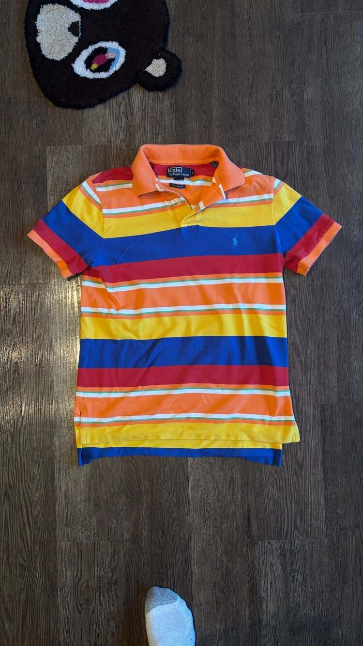 Vtg Polo by Ralph Lauren Custom Fit Striped Polo